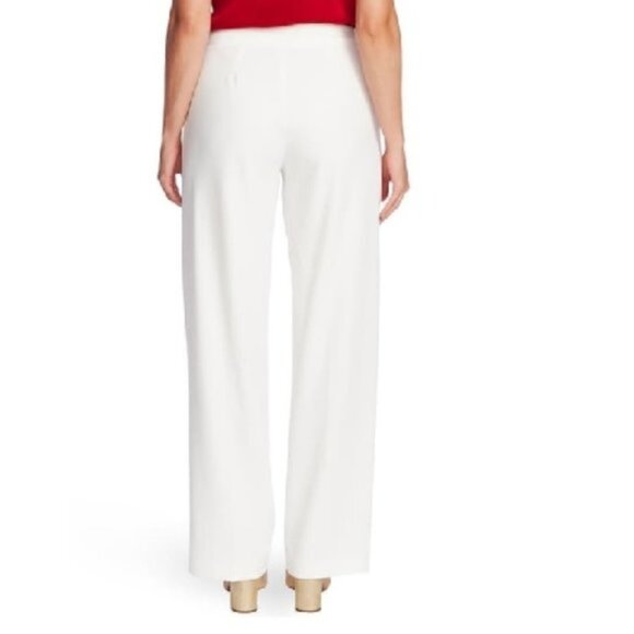 Vince Camuto Pintuck Detail Wide Leg Textured Twil - Picture 2 of 10